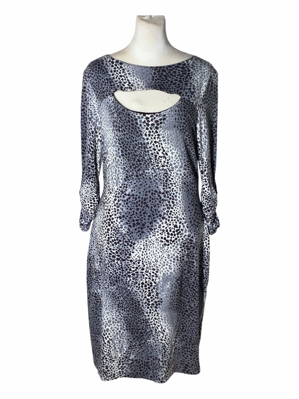 Joseph Ribkoff animal print body on mini dress Sz 12